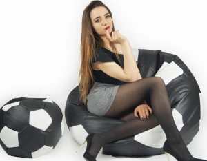 Pufa Piłka XXL Fotel Worek z piłką Dwukolorowa